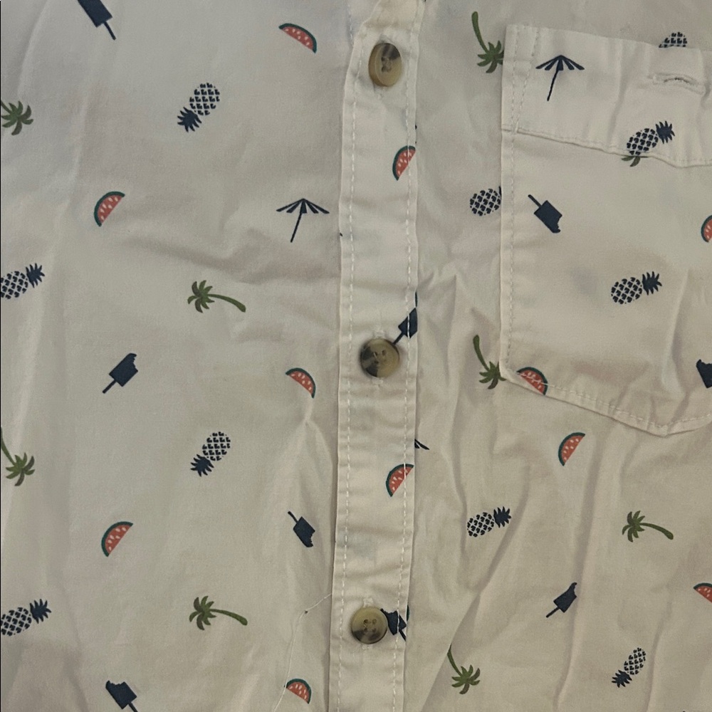 Free Planet Cream Patterned Casual Shirt - Picture 5 of 6